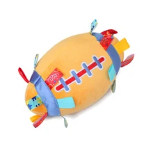 Baby Plush Rugby Toys Hand Catching Stuffed Kids Outdoor Sports Jingle Grab Force Training Bell Hobby Soft Early Education Ball