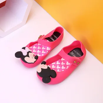 

Mini Melissa 2020 New Girls Jelly Sandals Mickey Kids Shoes Children Sandals Melissa Girls Sandals Breathable 13-18cm