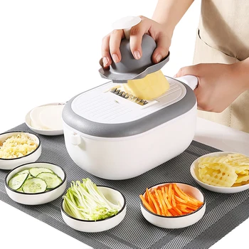 

Vegetable Cutter Slicer Vegetable Cutter Multifunctional Mandoline Julienne Slicer Veggie Spiralizer Cheese Shredder