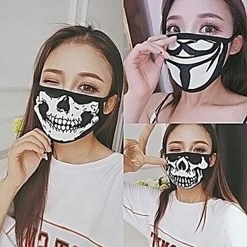 

Kawaii Black Face Mouth Mask Cotton Dust Masks Cartoon Face Mask Kpop Protective Cute Anime Face Mouth Masks Cosplay Mascarillas