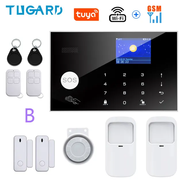 TUGARD G30 Tuya Wifi Gsm Home Burglar Security Alarm System Door Sensor Detector Kit Smart Life Alexa Google Apps Control B