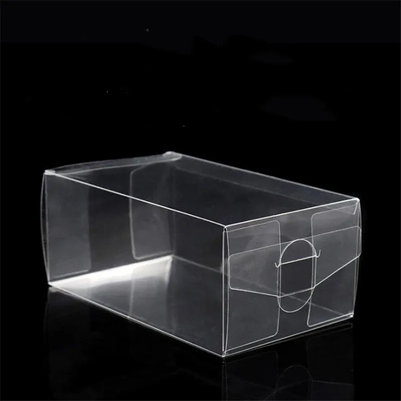 50pcs 유니버설 PVC 투명 상자 플라스틱 선물 쥬얼리 장난감 포장 상자 지우기 디스플레이 패키지 용품