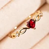 New Fashion Crystal Twist Classical Heart Wedding Rings For Women Gold color elegant Engagement Rings Tiny Zircon gift Jewelry ► Photo 2/5