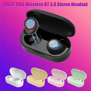 

TW60 TWS Wireless Headphone Bluetooth 5.0 Touch Control Earphone 123db 20-20kHz 400mAh Stereo Headset Sport Earphones NEW