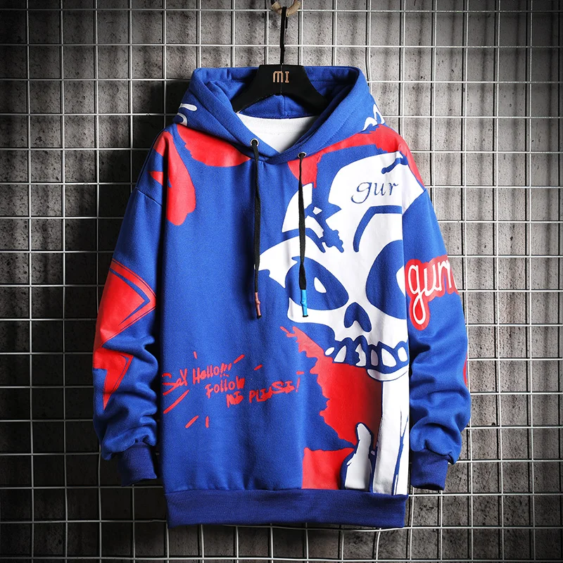 Blue Hoodie Men 2 SingleRoad мужские толстовки Зимние флисовые Harajuku Японская уличная одежда хип-хоп толстовка мужские женские желтые толстовки с капюшоном Мужские - Цвет: Blue Hoodie Men 2