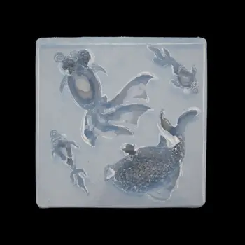 

Large Goldfish Silicone Resin Molds Pendant Necklace Earrings Jewelry Tools