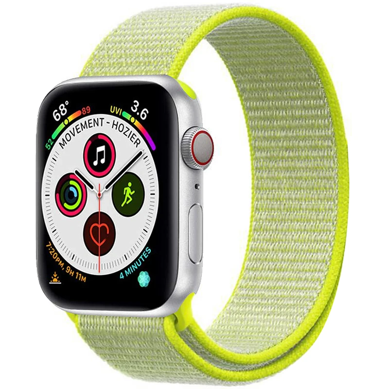 Ремешок для Apple Watch 44 мм 40 мм ремешок из нейлона iWatch Correa Series 5 4 3 2 Sport Loop 42 мм 38 мм браслет ремешок для часов аксессуары Новинка - Цвет ремешка: 14 Flsh Light