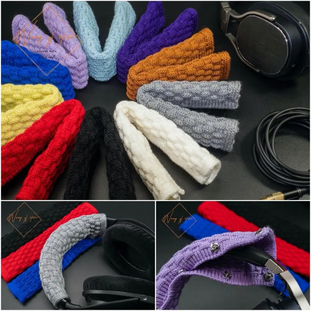 Pure Wool Hand made Headband Cushion Top Head Pads For On Ear Over Ear Headphone 10cm x 20cm Size
