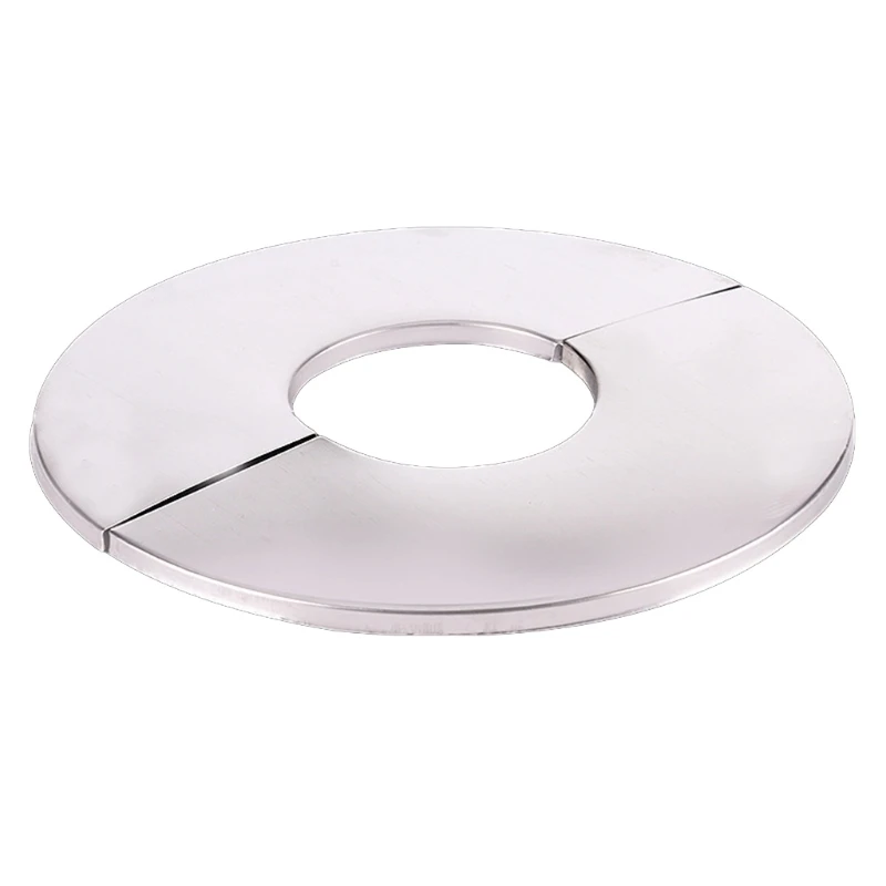 Self-Adhesive Wall Split Flange Escutcheon Cover Plate Shower Faucet Decorative Cover Chrome Finish Stainless Steel M68E