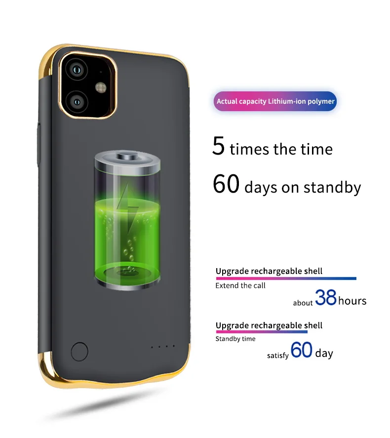 5500 мАч для Iphone 11 Pro Чехол для зарядного устройства умный силикагелевый Материал чехол для аккумулятора power Bank