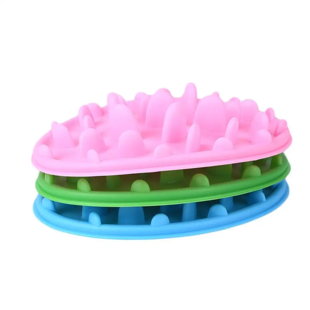 

Dish Healthy Diet Silicone Multicolor Bowl Slow Food Pet Interactive Feeder Dog Anti-Slip Non-Gulp Creative
