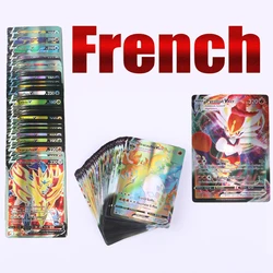 Cartes Pokemon Version française, 100 pièces, 100 VMAX 100 Gx 100 Tag Team 20 MEGA 20 EX Frence 