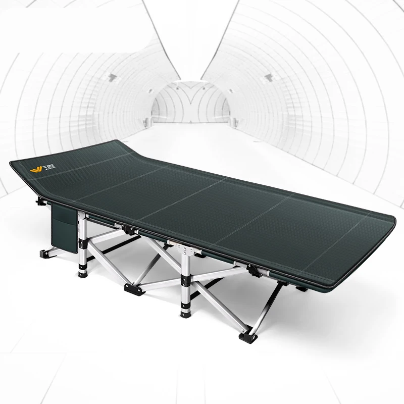 

Aluminum Alloy Folding Bed Single Lunch Break Office Simple Nap Recliner Portable Marching Domestic Adults