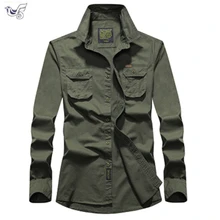 Тактическая рубашка, мужская одежда, весенне-осенняя рубашка в стиле милитари, мужская хлопковая рубашка с длинным рукавом, армейская Повседневная рубашка, большие размеры, 6XL 7XL