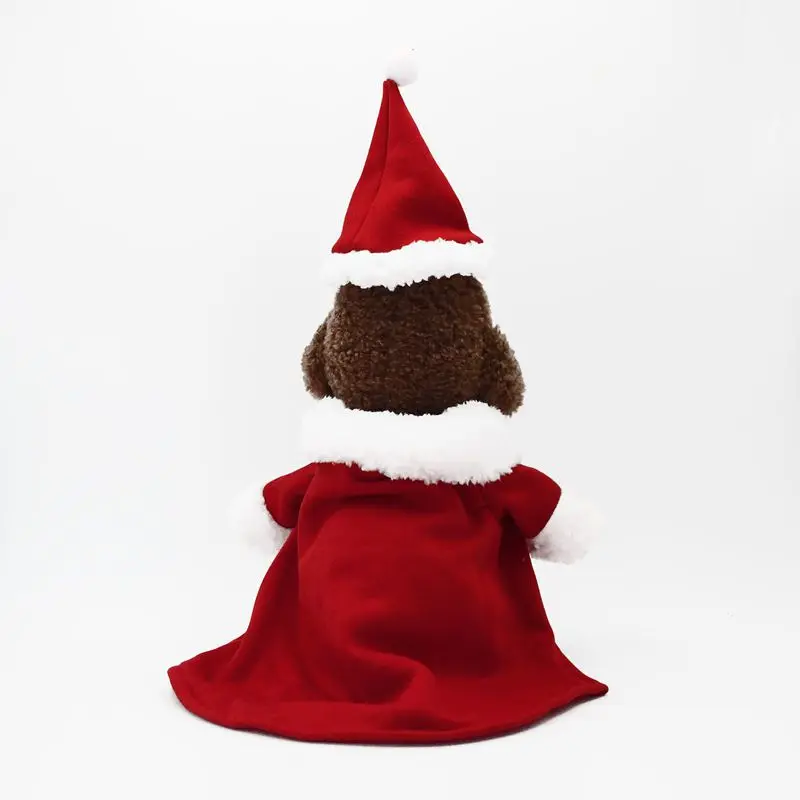 Рождественская Одежда для собак, Забавный костюм Санта-Клауса для косплея, для собак, кошек, зимняя теплая одежда для собак, одежда для йоркширских терьеров и чихуа-Хуа