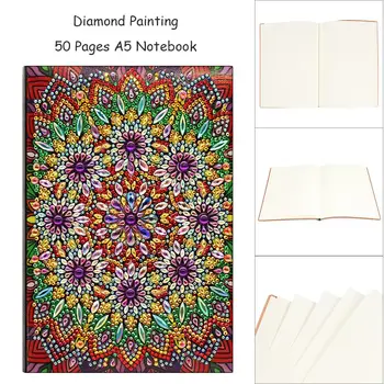 

DIY Mandala Special Notebook Resin Partial Drilling Especially Personality Shaped Diamond Painting A5 50 Pages Journal Book