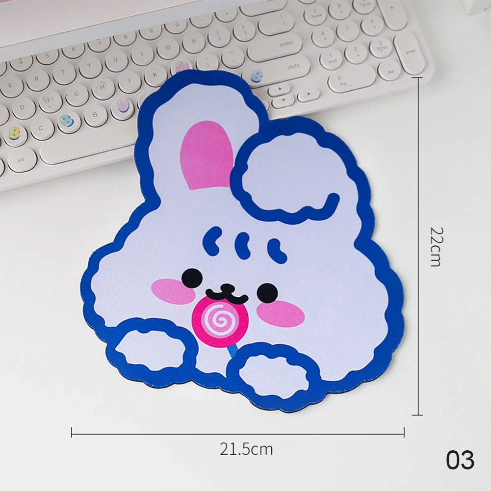 MNTT Mouse pad de urso, desenho animado de coelho Kawaii, tapete