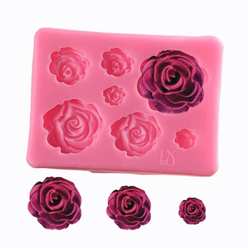 

1Pcs Silicone Flower Mold fondant Mold DIY Baking Cake Pastry Pudding Dough Soap Mould Tools Chocolate Gumpaste Molds