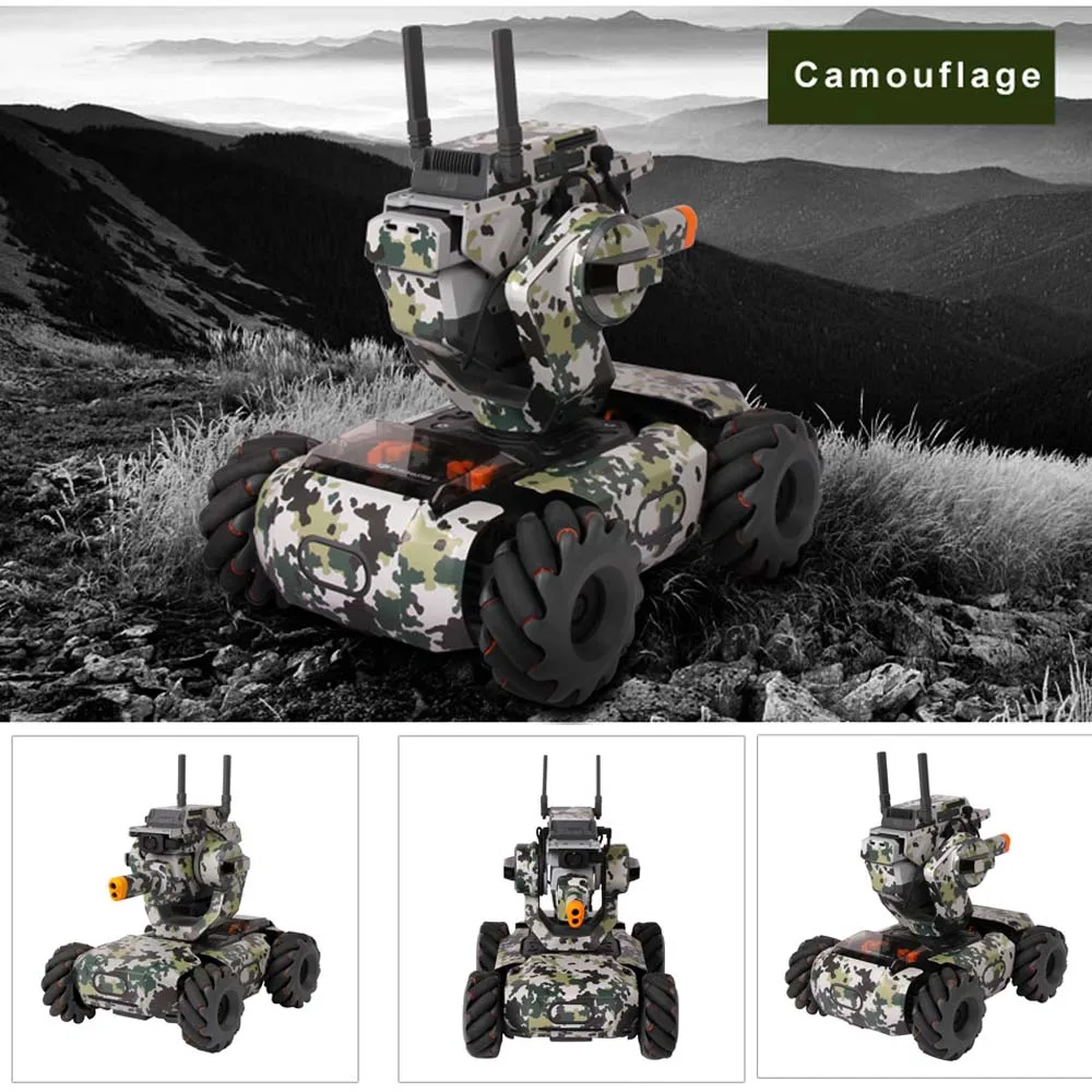 Camouflage JINSERTA Наклейка ПВХ кожа для DJI RoboMaster S1 Водонепроницаемая устойчивая к царапинам пленка наклейки акула камуфляжные наклейки для RoboMaster S1 - Цвет: Camouflage