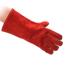 1 пара безопасности коровья спилок работы мягкие Анти резки барбекю сварочные перчатки защита труда износостойкие Обрезка искусственная кожа жаростойкие