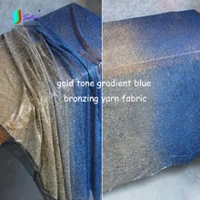 Золотой тон Градиент Синий Сияющий Бронзирующая Пряжа Ткань посыпанная золотые маленькие блестки модный дизайн фоновые ткани A0481F