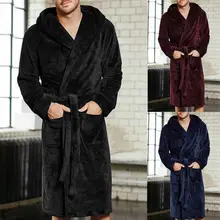 Мужской и женский хлопковый Халат с капюшоном, махровый банный халат, туалетный халат Gownx1