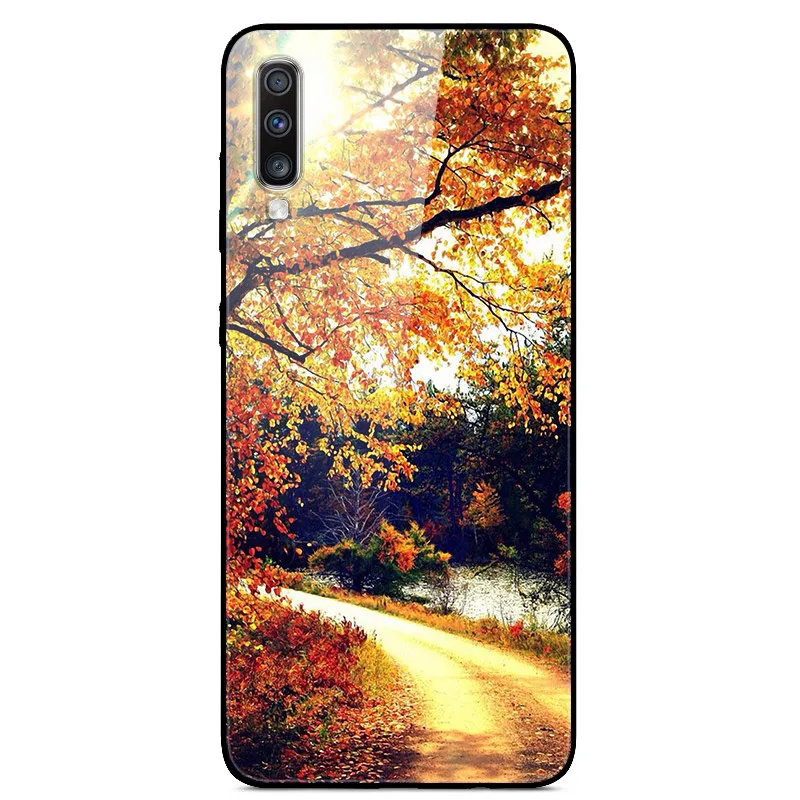 35 Для samsung A70S чехол с милым рисунком стекло Жесткий задней крышки чехлы для samsung Galaxy A70S чехол A707F мягкий бампер Galaxya70s A 70S - Цвет: 35