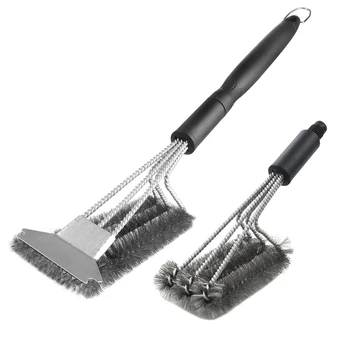 

Stainless Steel Wire Cleaning Brush Barbecue Rack Cleaning Wire Brush Grill Net Cleaning Kitchen Convenient Cleaning Supplies