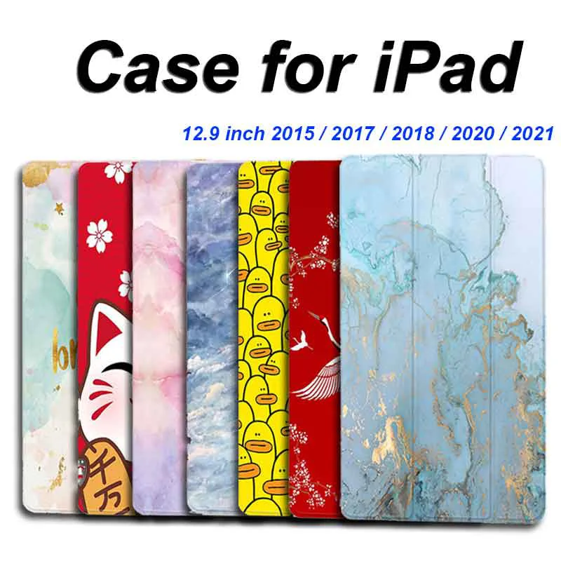 Custodia Per Ipad Pro 12.9 2022 2021 2020 Pro 2018 12 9 2015 2017 Supporto A Tre Ante Cover Trasparente Funda Per Custodia Ipad Pro 12'9 Pollici