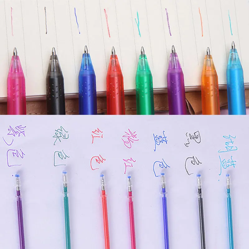 Erasable Gel Pens - 12Pcs Heat Erase Pens For Fabric,0.5Mm Fine Point  Rolling Ball Pen For Kid Students Adults