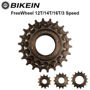 

BIKEIN Bicycle Single Speed 12T/14T/16T Freewheel 3 Speed 16T/19T/22T Flywheel Sprocket Gear Metal 34mm Cycling BMX Bike Parts