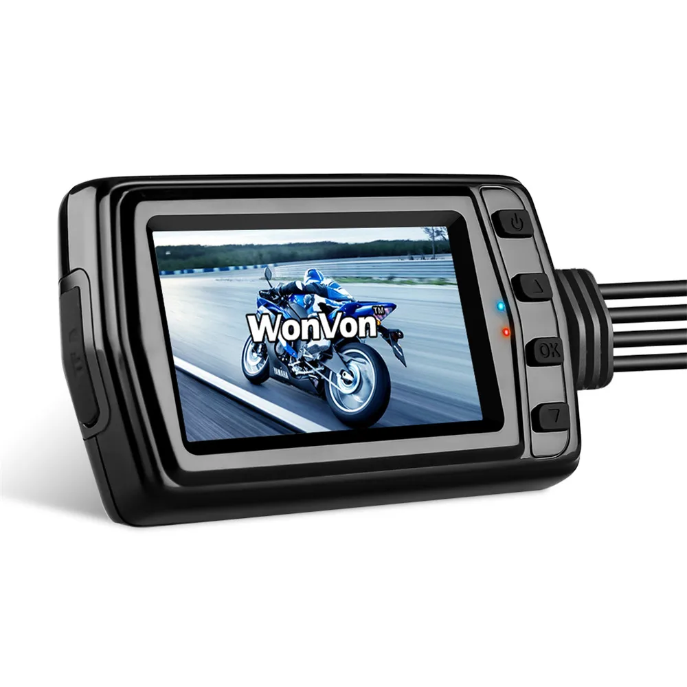 WonVon MT011 мотоциклетная камера видеорегистратор водонепроницаемая двойная Moto HD DVR