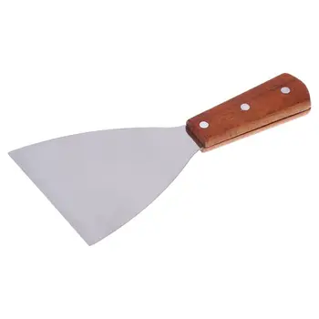 

Cake Shovel Triangular Scraper Pizza Pastry Cheese Spatula Stainless Steel Blade With Wood Handle