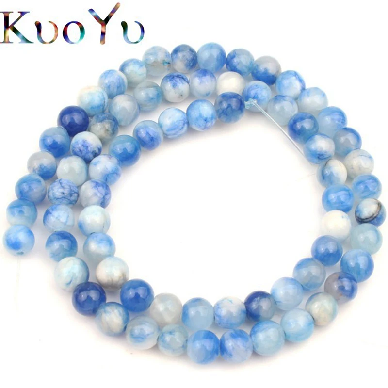 Natural Stone Beads Dark Blue Persian jades Round Loose Spacer Bead For Jewelry Making 6 8 10mm 15&quotInches Diy Bracelet Necklace |