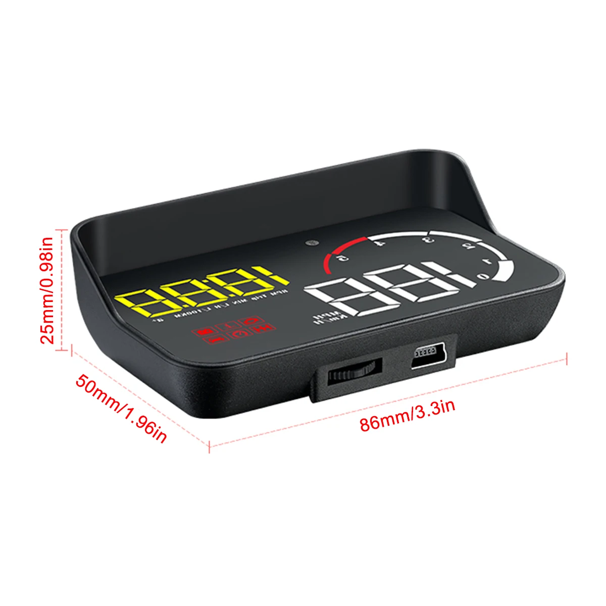 M10 Автомобильный дисплей головы вверх OBD2 износ автомобиля напоминание скорость сигнализации навигационный проектор дисплей для скорости сигнализации