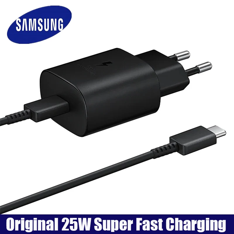 Оригинальное зарядное устройство Samsung Galaxy Usb Type-C Pd 25 Вт EU US кабель для быстрой