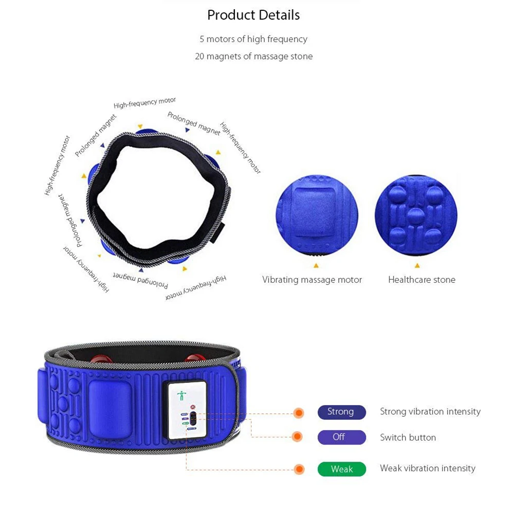 Slimming Belt X5 Times Electric Vibration Fitness Massager Machine Lose Weight Burning Fat Abdominal Muscle Stimulator For Hip (6)