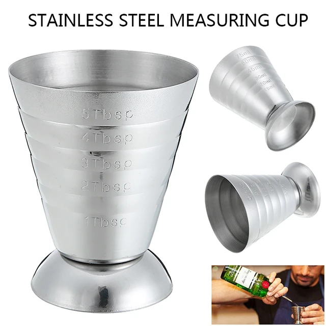 Stainless Steel Cocktail Bar Jigger Measuring Cup Jigger Double Spirit  Bartender Bar Wine Jigger Liquor Measuring Tool Kitchen - AliExpress