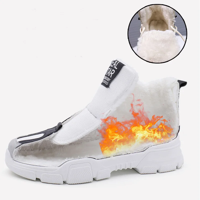 Супер теплые мужские зимние ботинки высокие мужские теплые меховые ботинки плюшевые Мужские Зимние ботильоны Botas Masculina