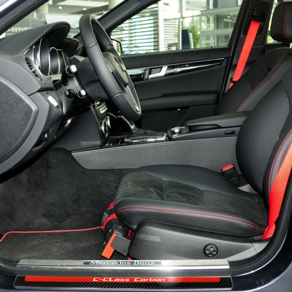 Авто украшение интерьера литье для Mercedes Benz C Class W204 порога Накладка защита наклейки аксессуары