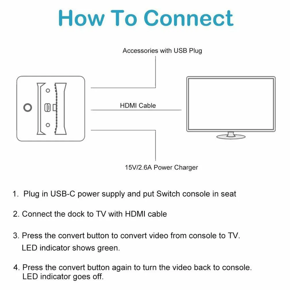 Многофункциональный двойной зарядный порт ТВ для переключателя HDMI конвертер зарядная док-станция охлаждающая подставка для свитера