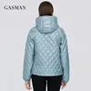 GASMAN 2022 New spring cotton solid short puffer Jacket for women zipper down parka Women autumn clothes hooded down jacket coat ► Photo 3/6