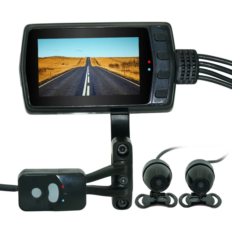 Vikewe 1080P gps wifi Водонепроницаемая мотоциклетная камера DVR мотор видеорегистратор передний видеорегистратор с камерой на задней панели мотоциклетная камера, встроенный g-сенсор