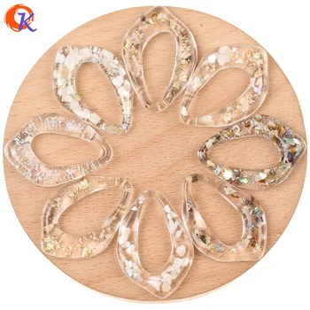 

Cordial Design 50Pcs 25*36MM Jewelry Accessories/Earrings Charms/Hand Made/Glitter Powder & Shell In Resin Beads/DIY Pendant