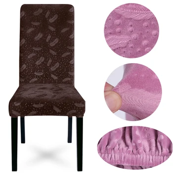 

Luxurious Velvet Thick Cotton Chair Covers Stretch Dining Room Seat Cover Elastic Chair Protective Case for Home Wedding Banquet