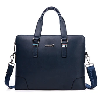 

Fashion Men's Leather Business Briefcase Casual Men's Shoulder Bag Waterproof Crossbody Bag for Macbook Air 13.3" Laptop Bag