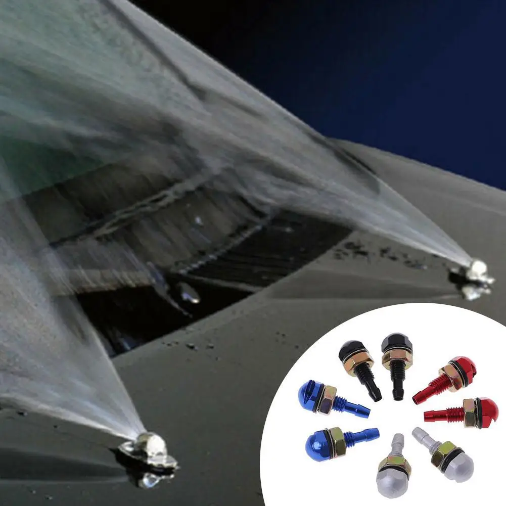 

Car Wiper Nozzle Car Front Windshield Spray Eyes On Front Hood Bonnet Fan-shaped Auto Wiper Cleaning Injection Nozzle