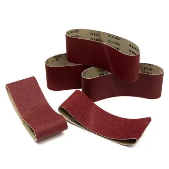 

5 X Sanding Belts 75X457 MM Mixed Grade 60 80 120 240 Grit Power Tool Sander LOT