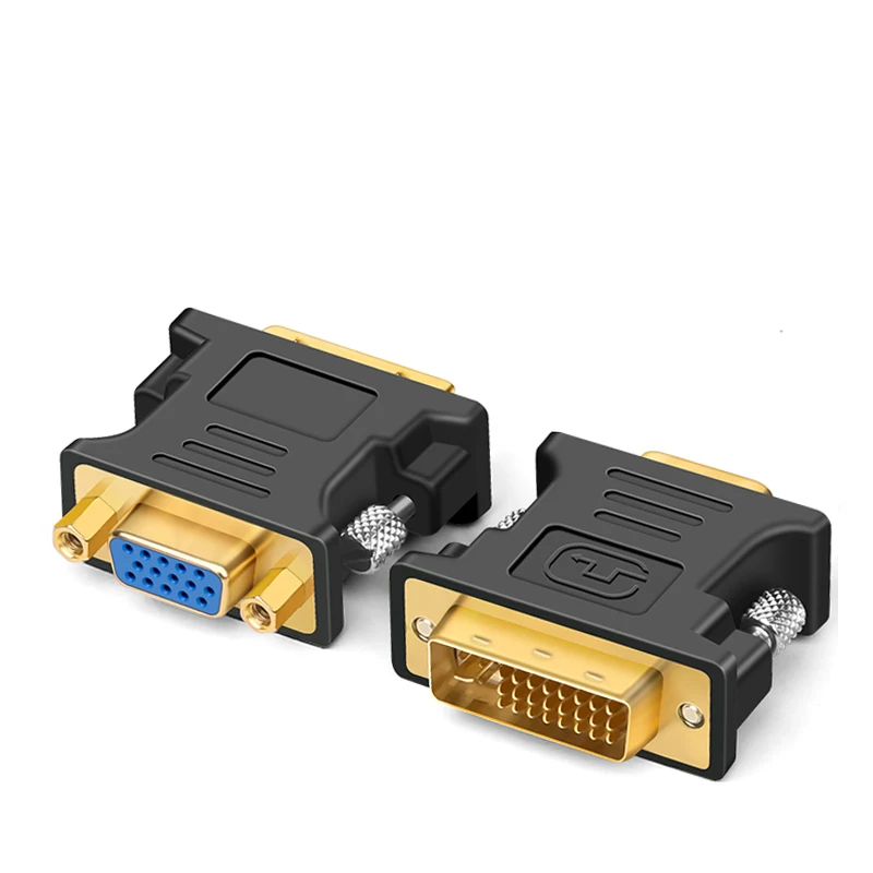 DVI d VGA адаптер в Mini jack 24 + 5 В 1080P мужчин и женщин Золотая пластина конвертер для HDTV