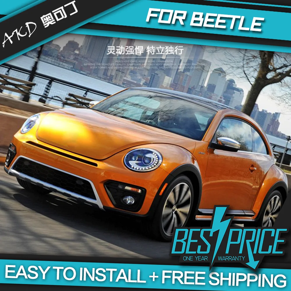 АКД автомобилей Стайлинг фар для VW Beetle фары светодиодный ходовые огни биксенон